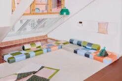 Juslin Maunula Floor Pouf, 60 X 60 Cm, Jade -Textile Promotional Store wide 001 flat4 copy Ville Varumo